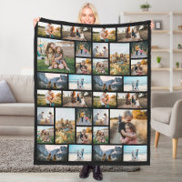 Personalisiert 32 Fotomontage Fleece Blanket