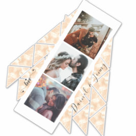 Personalisiert 3 Foto Collage Rose Gold Marmorgesc Aufkleber