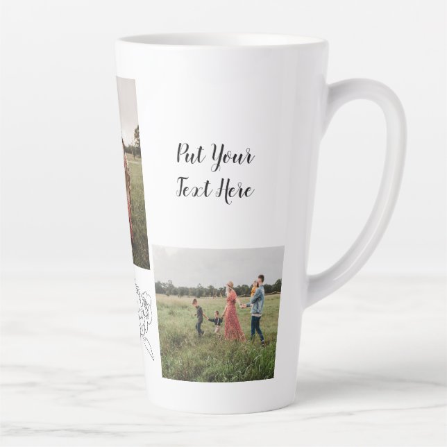 Personalisiert 3 Foto Kaffee Tasse (Rechts)