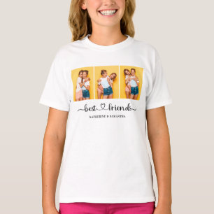 Personalisiert 3 FotoCollage Beste Freunde T-Shirt