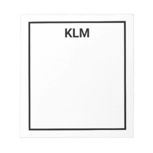 Personalisiert 3 Letter Monogram Notepad Notizblock