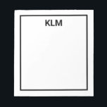 Personalisiert 3-Letter-Monogramm-Editor Notizblock<br><div class="desc">Personalisiert 3-Letter-Monogramm-Editor</div>