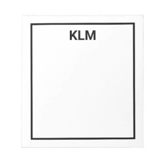 Personalisiert 3-Letter-Monogramm-Editor Notizblock