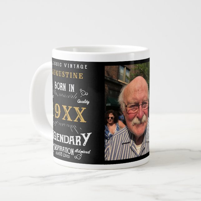 Personalisiert 40. Geburtstag Jumbo-Tasse (Vorderseite Links)
