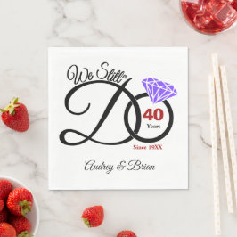 personalisiert 40. Jahrestag Serviette