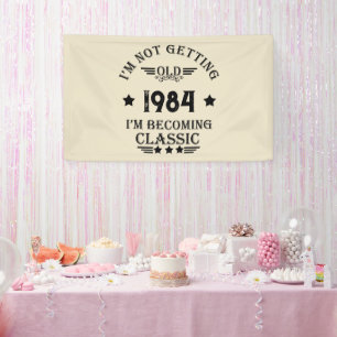 Personalisiert 40 Vintages Party Banner