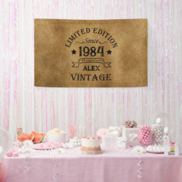 Personalisiert 40 Vintages Party Banner