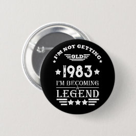 Personalisiert 40 Vintages Party Button