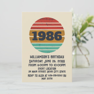Personalisiert 40 Vintages Party Einladung