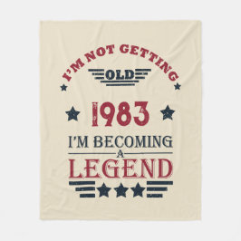 Personalisiert 40 Vintages Party Fleecedecke