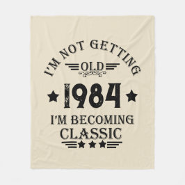 Personalisiert 40 Vintages Party Fleecedecke