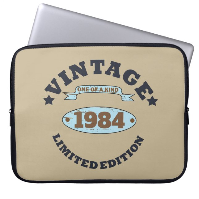 Personalisiert 40 Vintages Party Laptopschutzhülle (Vorderseite)