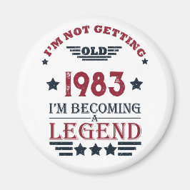 Personalisiert 40 Vintages Party Magnet