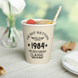 Personalisiert 40 Vintages Party Pappbecher