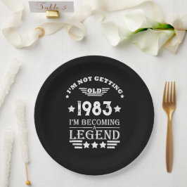 Personalisiert 40 Vintages Party Pappteller