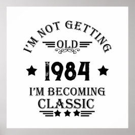 Personalisiert 40 Vintages Party Poster