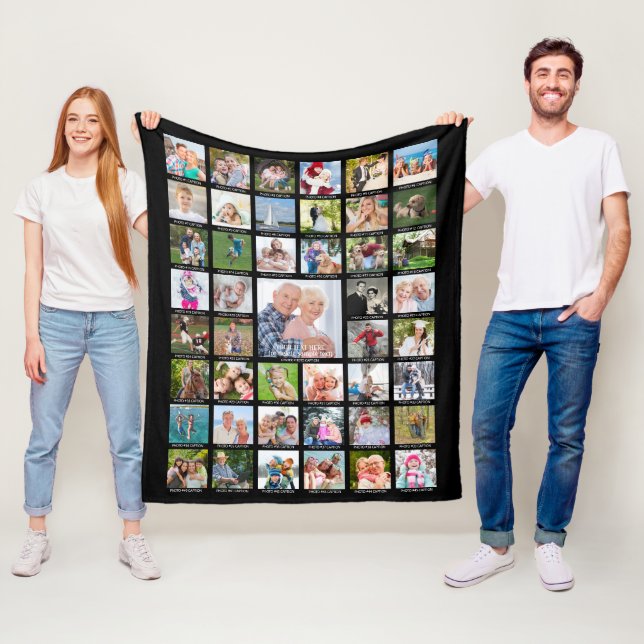 Personalisiert 45 Fotocollage-Aufnahmen für Ihre F Fleecedecke (Beispiel)
