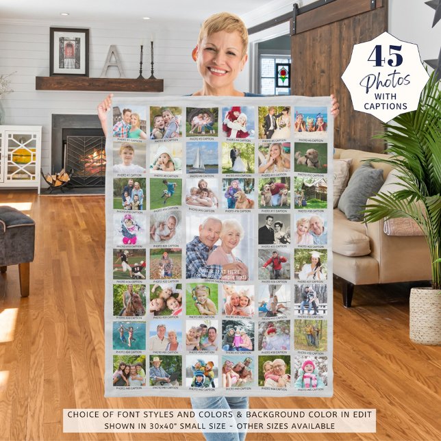 Personalisiert 45 Fotocollage-Aufnahmen für Ihre F Fleecedecke (Von Creator hochgeladen)