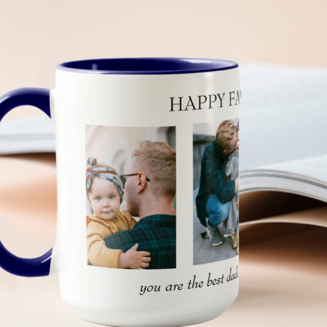 Personalisiert 4 Foto Collage Vatertag Geschenk Tasse (Von Creator hochgeladen)