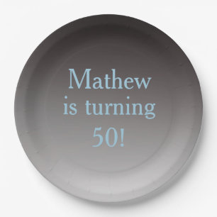 Personalisiert "50" drehend 50. Geburtstag Pappteller