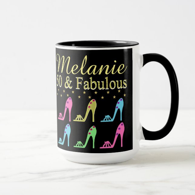 PERSONALISIERT 50 & FABULOUS SHOE QUEEN TASSE (Rechts)
