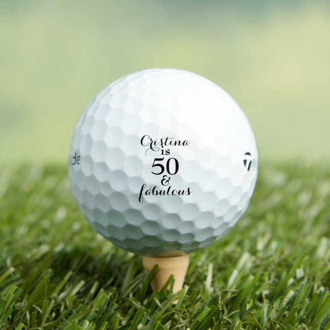 Personalisiert 50 & Fabulous Taylor Made Golfball (Insitu T-Shirt)