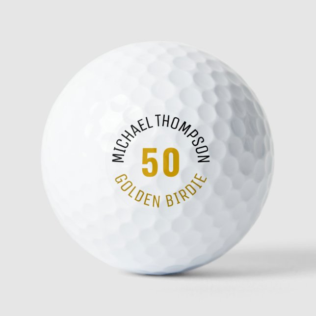 Personalisiert 50. Geburtstag Golfball (Vorderseite)