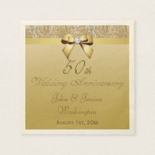 Personalisiert 50. Goldhochzeit Serviette