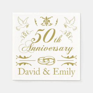 Personalisiert 50. Hochzeitstag Serviette