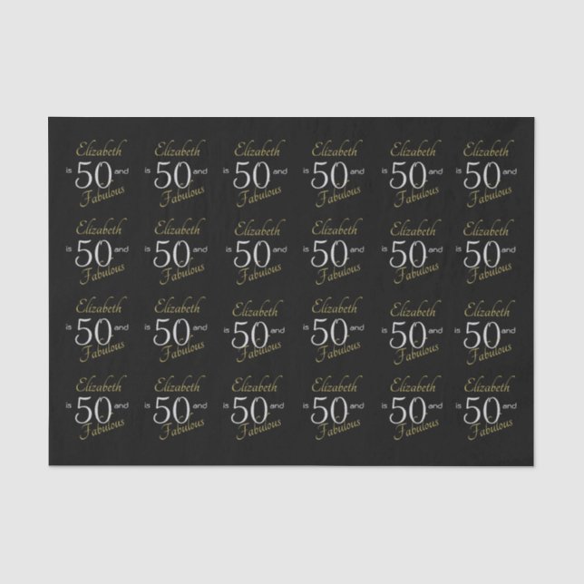 Personalisiert 50.  seidenpapier (Vorderseite)