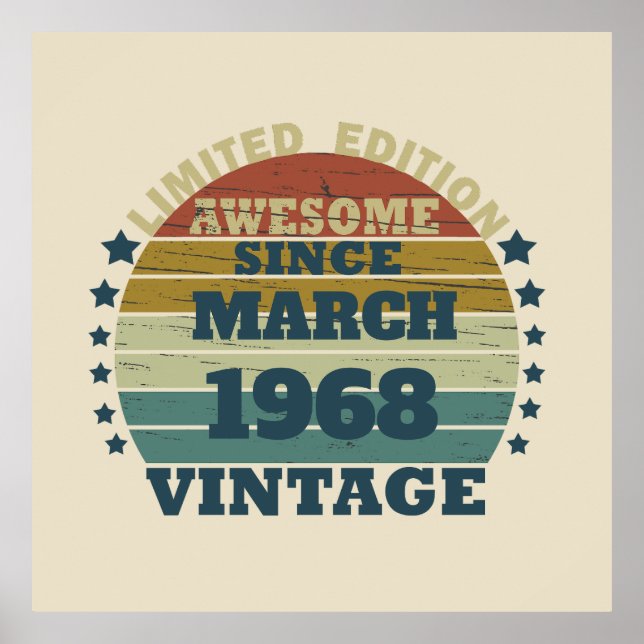 Personalisiert 55 Vintag 55. Geburtstag Poster (Vorne)