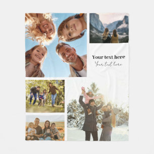 Personalisiert 5 FotoCollage Fleecedecke