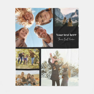 Personalisiert 5 FotoCollage Fleecedecke
