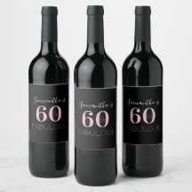 Personalisiert 60 und fabelhaft Black Pink Geburts