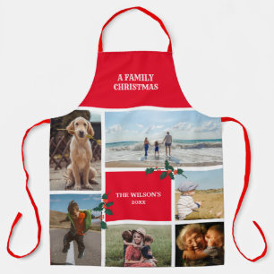 Personalisiert 6 Foto Familienfeier Weihnachten Schürze