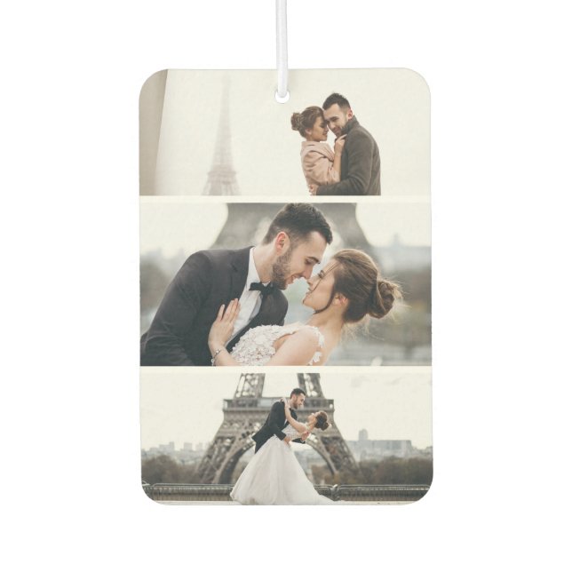 Personalisiert 6 FotoCollage Autolufterfrischer (Vorderseite)