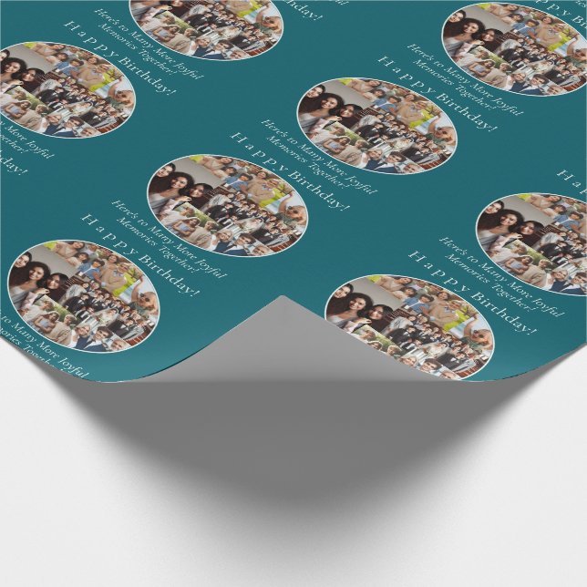 Personalisiert 6-Fotos-Familie & Ehefrau zum Gebur Geschenkpapier (Ecke)