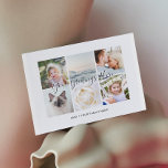Personalisiert 6 Fotos Universelle Grüße Postkarte<br><div class="desc">Personalisierte 6 Familienmitglieder Fotos Universelle Grüße Postkarten mit einer stilvollen Foto-Collage mit 6 personalisierten Bildern,  Ihre Grüße in elegantem handgeschriebenen Script-Schriftart,  Ihr Name,  Datum,  Jahr,  Nachricht auf der Rückseite in einem modernen und einfachen Sans Serif Schriftart.</div>