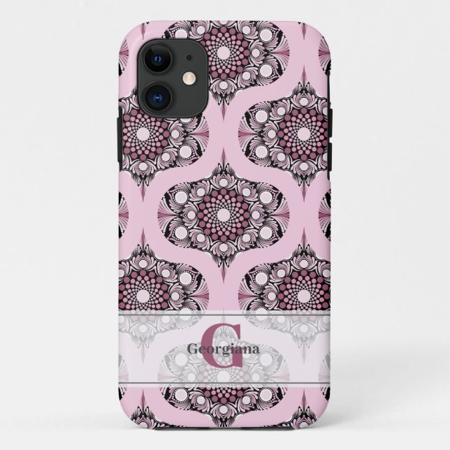 Personalisiert 70er Dusky Rose Cherry Blossom Mand Case-Mate iPhone Hülle (Rückseite)