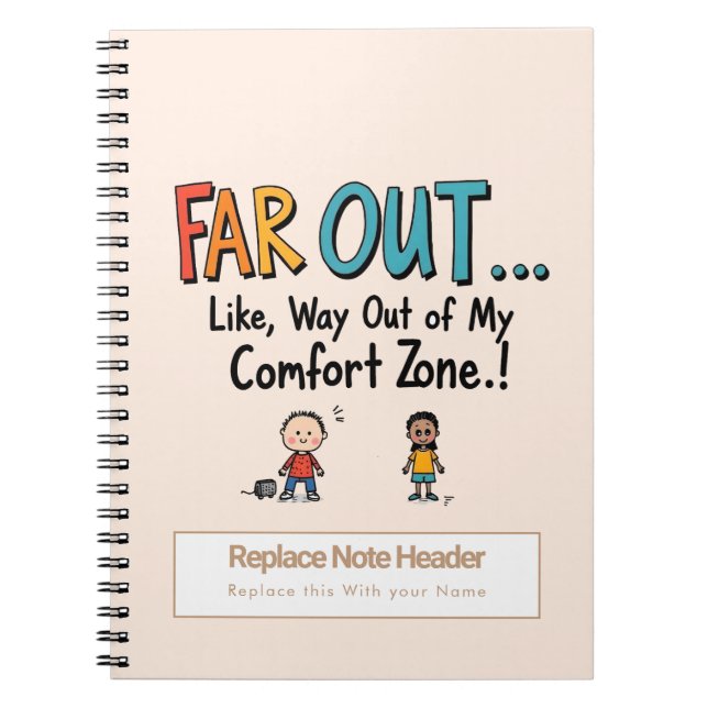 Personalisiert 70er Slang Themed Notebook Notizblock (Vorderseite)