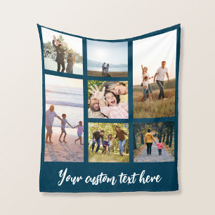 Personalisiert 7 FotoCollage Fleecedecke