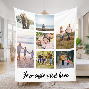Personalisiert 7 FotoCollage Fleecedecke