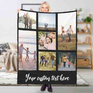 Personalisiert 7 FotoCollage Fleecedecke