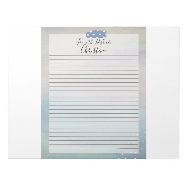 Personalisiert 8.5 x 11 Notepad: Minimalistische E Notizblock (Vorderseite)