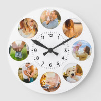 Personalisiert 8 Circle Fotos Shadow Inlay-Familie