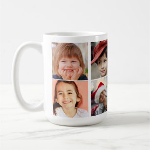 "Personalisiert 8 Foto Grid Collage White Kaffeetasse
