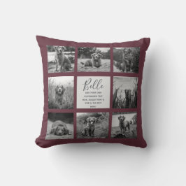 Personalisiert 8 Fotomaterial Burgundy Throw Kisse Kissen