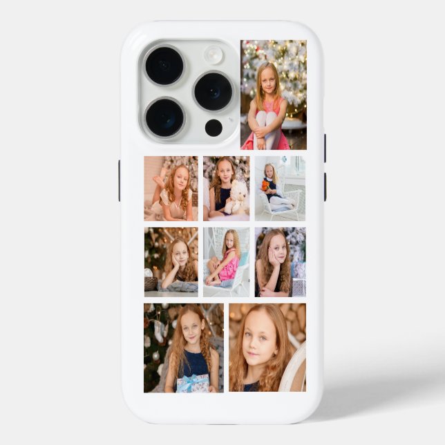 Personalisiert 9 FotoCollage Case-Mate iPhone Hülle (Rückseite)