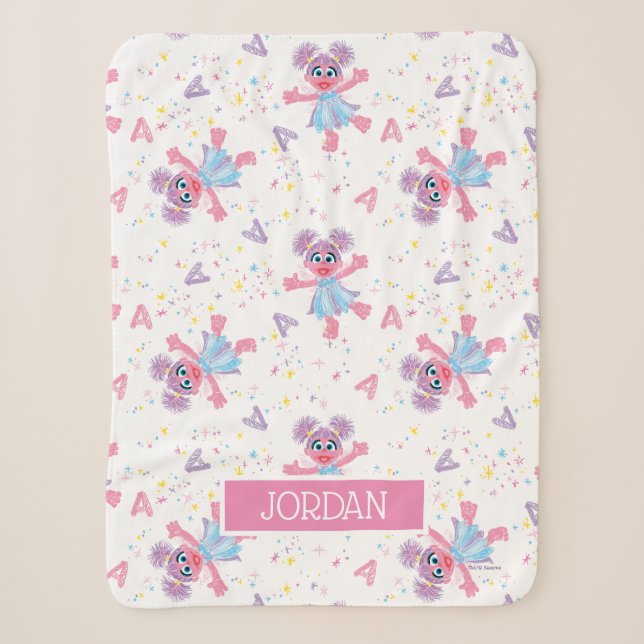 Personalisiert Abby Cadabby Sparkle Muster Sherpadecke (Vorderseite)