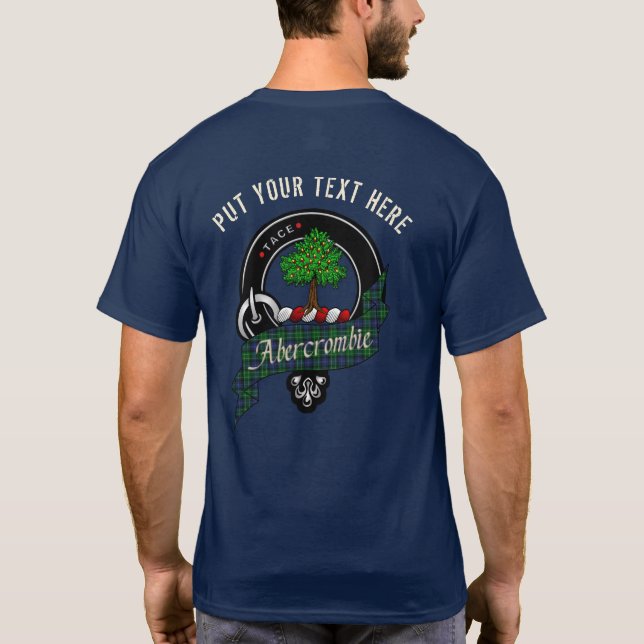 Personalisiert Abercrombie Clan Abzeichen Adult T-Shirt (Rückseite)